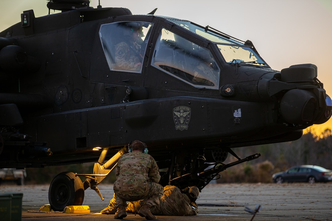 U.S. Army Soldiers assigned to Charlie Company, 1st Battalion, 101st Aviation Regiment, 101st Airborne Division, made the trip from Fort Campbell, Kentucky, to use the BT-11 range, as well as Marine Corps Outlying Field (MCOLF) Atlantic for Operation Razor Talon. The operation simulated an air-campaign against an enemy coastal defense force.