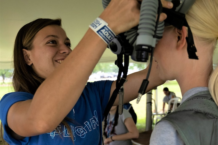 Photo of an Airman at EEA AirVenture airshow in OshKosh, Wisconsin