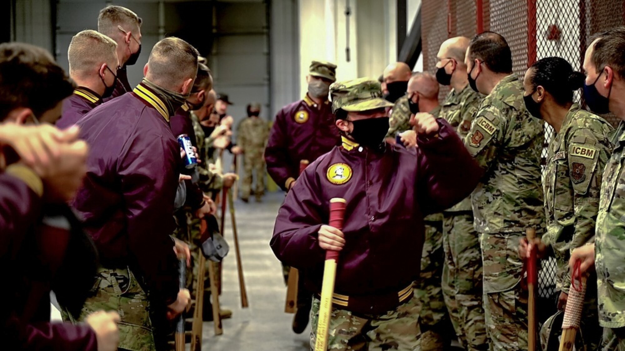 Members of the 91st Missile Wing are sent off by their colleagues during the Global Strike Challenge Sep. 15, 2021 at Minot Air Force Base, North Dakota. The Global Strike Challenge showcases the world's premiere ICBM force and recognizing the best of the best in Global Strike. (U.S. Air Force photo by Airman 1st Class Zachary Wright)