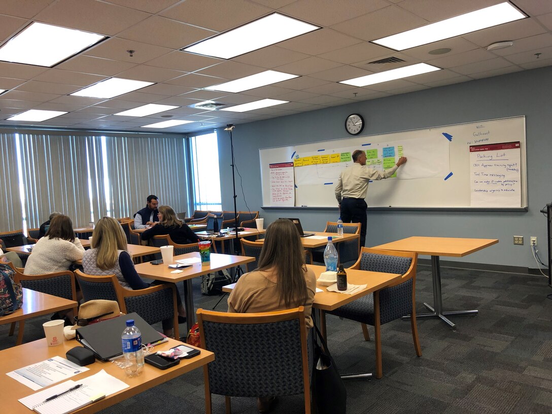 Naval Surface Warfare Center Panama City Division hosted a Purchasing Value Stream Analysis event November 8-10 at Gulf Coast State College.