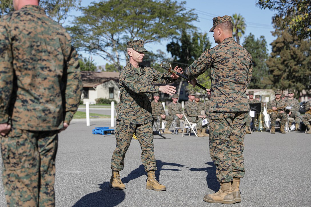 relief and appointment ceremony at Marine Corps Base Camp Pendleton, California