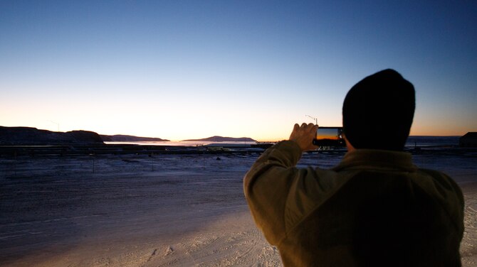 Man takes photo