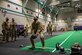 U.S. Air Force Chief Master Sgt. Sonia T. Lee, Fifteenth Air Force  command chief, attempts the standing power throw portion of the new Army Combat Fitness Test at Joint Base Langley-Eustis, Virginia, Dec. 1, 2021.