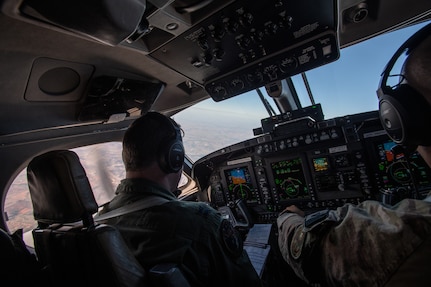 two pilots and the view from the cockpit