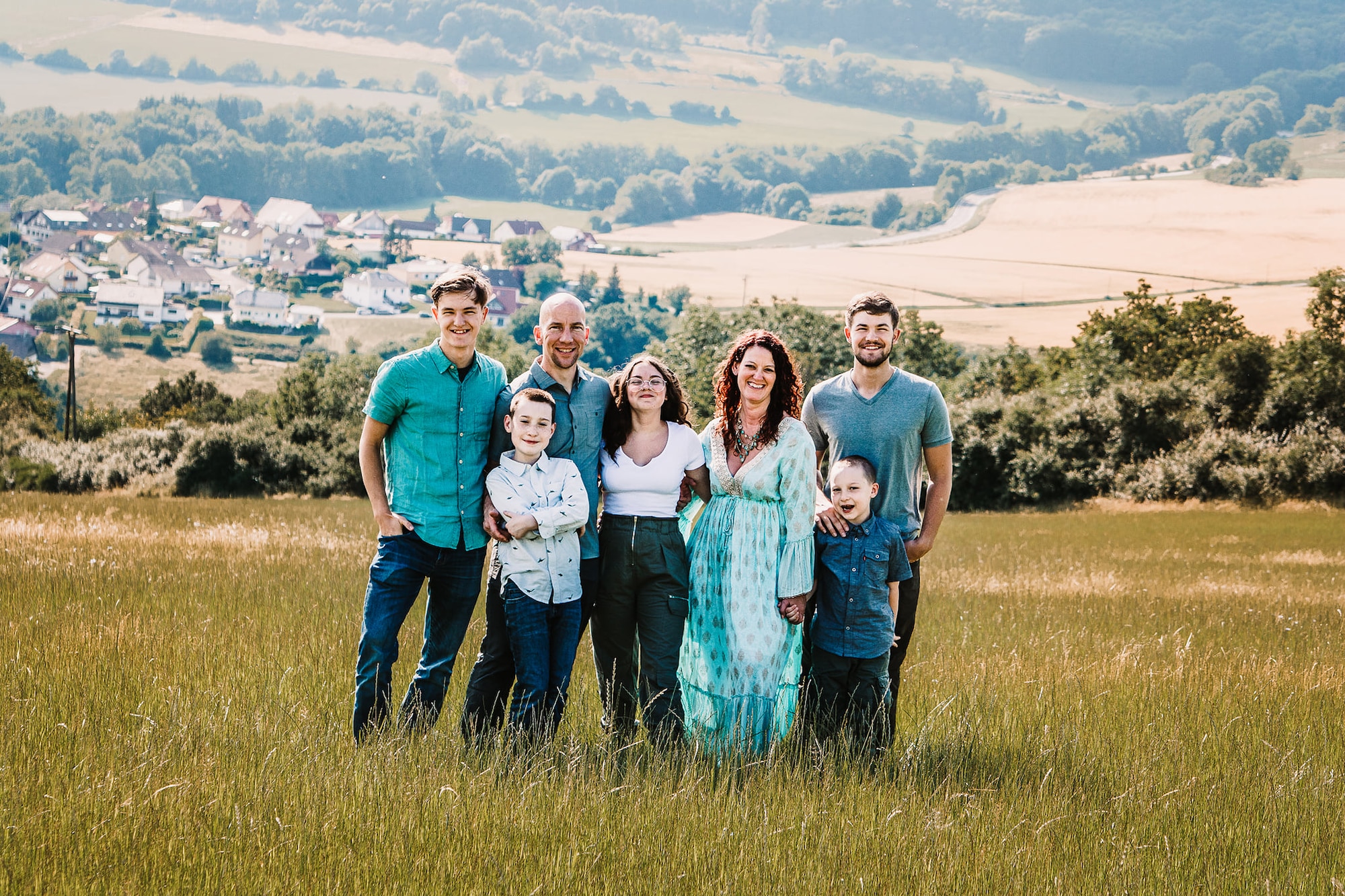 Senior Master Sgt. (select) Karl Musick, DEL 4, Detachment 1 senior enlisted leader, poses with his family. (Courtesy photo)