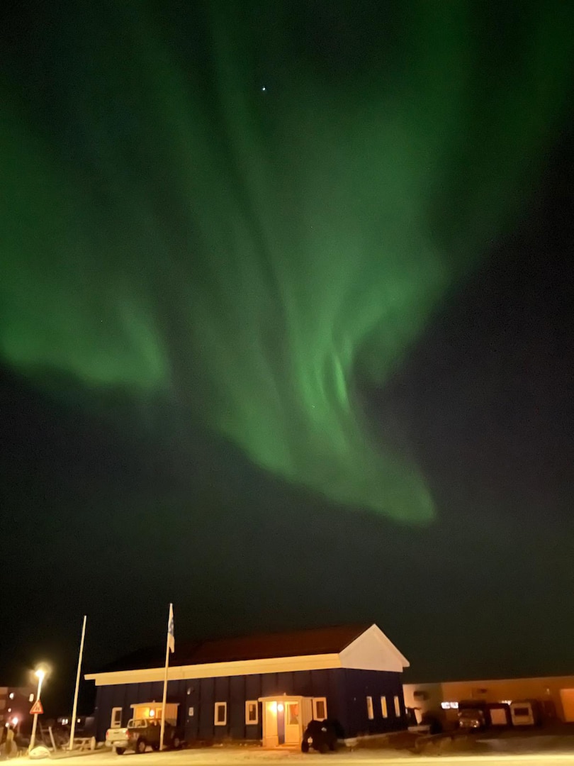 Members of the New York Air National Guard’s 106th Rescue Wing conducting a week-long training mission in Greenland with the Danish military and the New York Air National Guard’s 109th Wing were treated to a display of the northern lights during the Arctic Light Exercise Nov. 5-9, 2021.