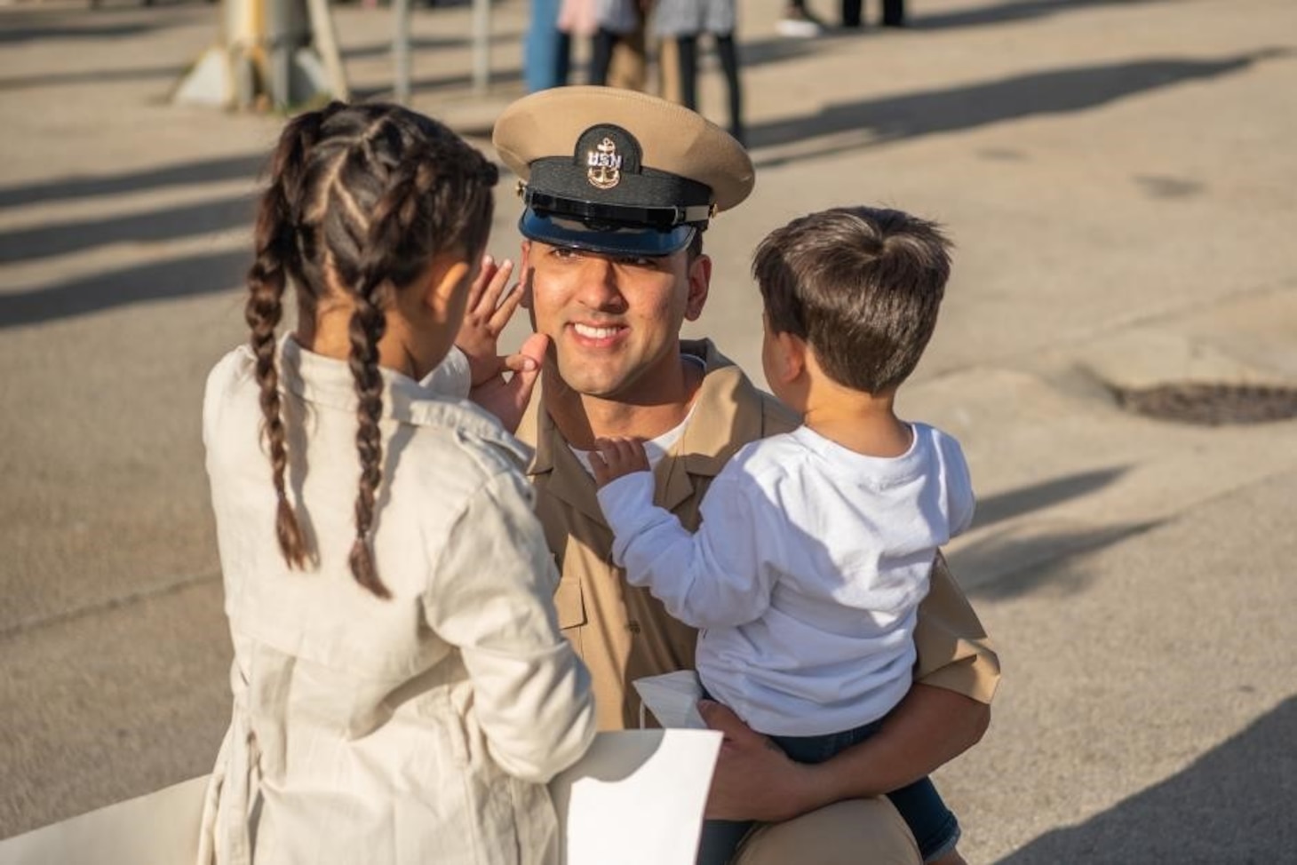 211210-N-RY670-1469 
NAVAL STATION ROTA, Spain (Dec. 10, 2021) Sailors reunite with their families after the Arleigh Burke-class guided-missile destroyer USS Porter (DDG 78) returns to Naval Station (NAVSTA) Rota, Spain, Dec. 10, 2021. Porter concluded its 10th patrol in the U.S. Sixth Fleet area of operations in support of U.S. national security interests in Europe and Africa. (U.S. Navy photo by Mass Communication Specialist 2nd Class Jacob Owen)