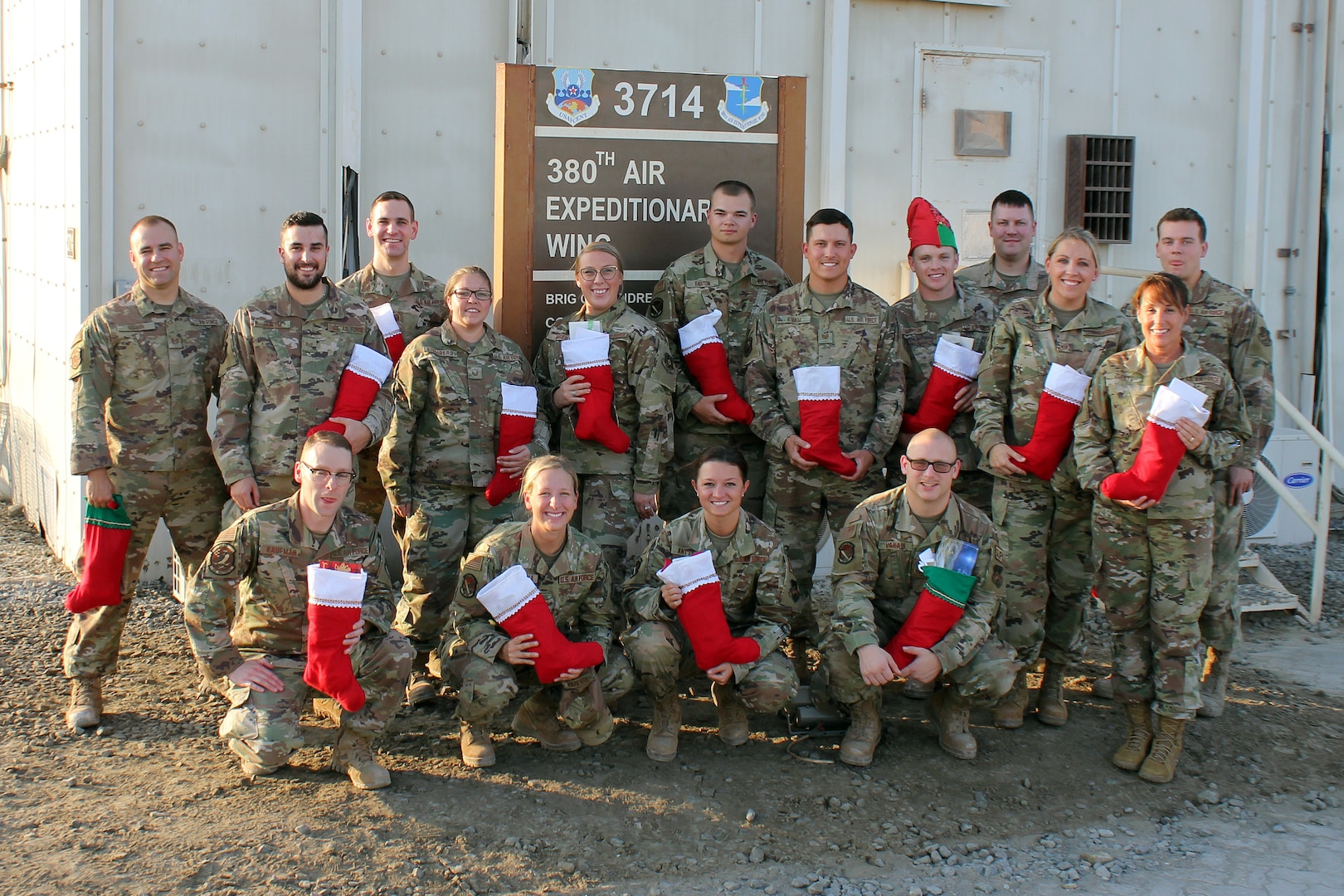 Airmen from the 148th Fighter Wing, Minnesota Air National Guard, at Al Dhafra Air Base, United Arab Emirates, Dec. 8, 2021. The Airmen are forward-deployed, working in a variety of duties to support the Air Force mission at ADAB.