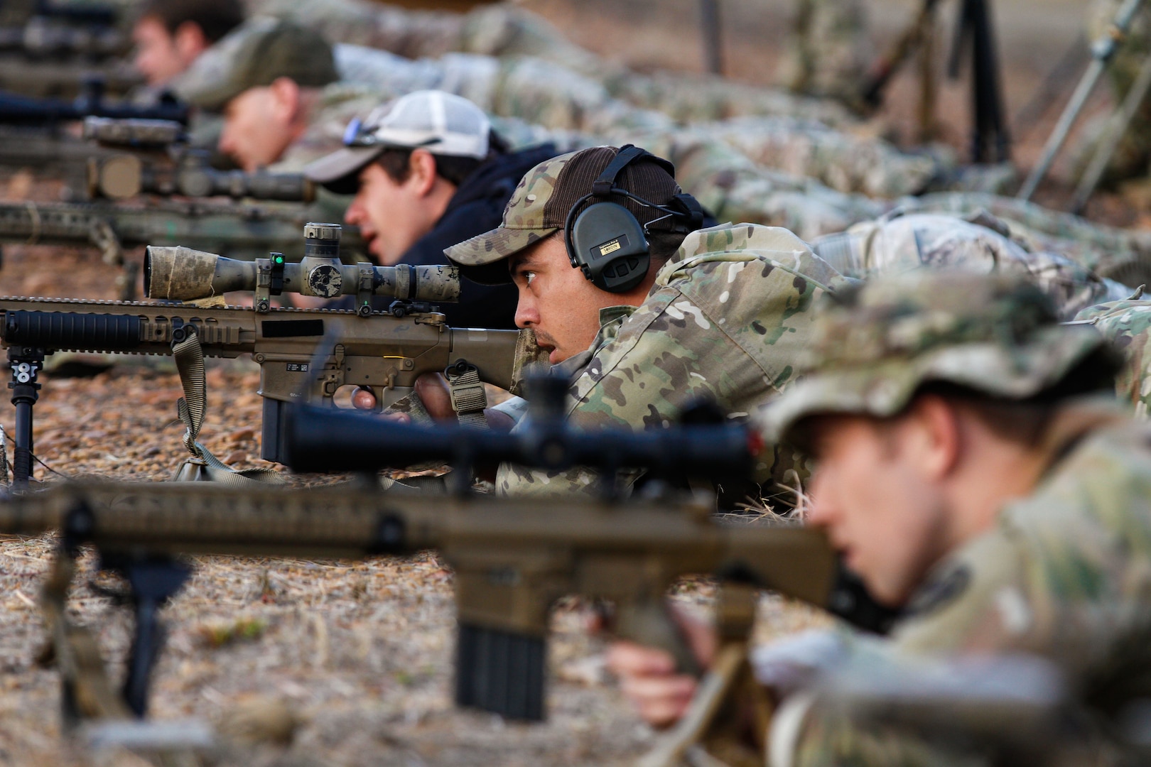 Thirty-three teams gathered at the 51st Winston P. Wilson and 31st Armed Forces Skill at Arms Meeting Sniper Rifle Matches hosted by the National Guard Marksmanship Training Center at the Fort Chaffee Joint Maneuver Training Center, Barling, Arkansas, Dec. 4-9, 2021.