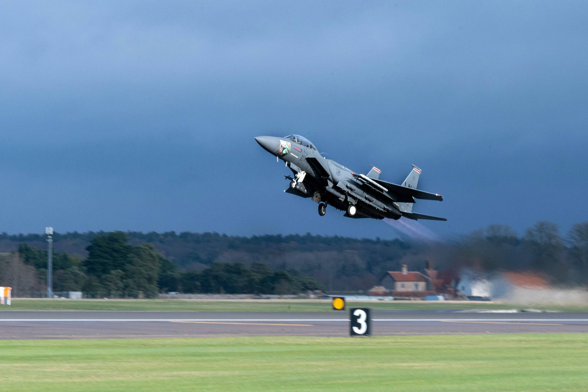 F-15E Strike Eagle takes off