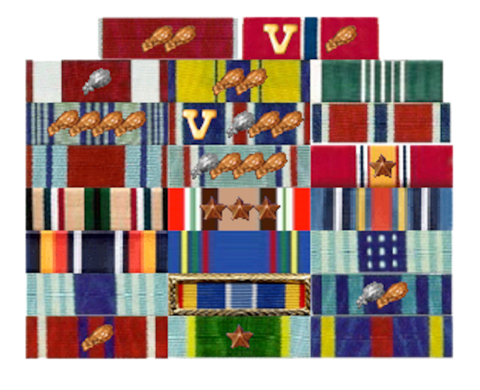 CMSgt Storms Ribbon Rack