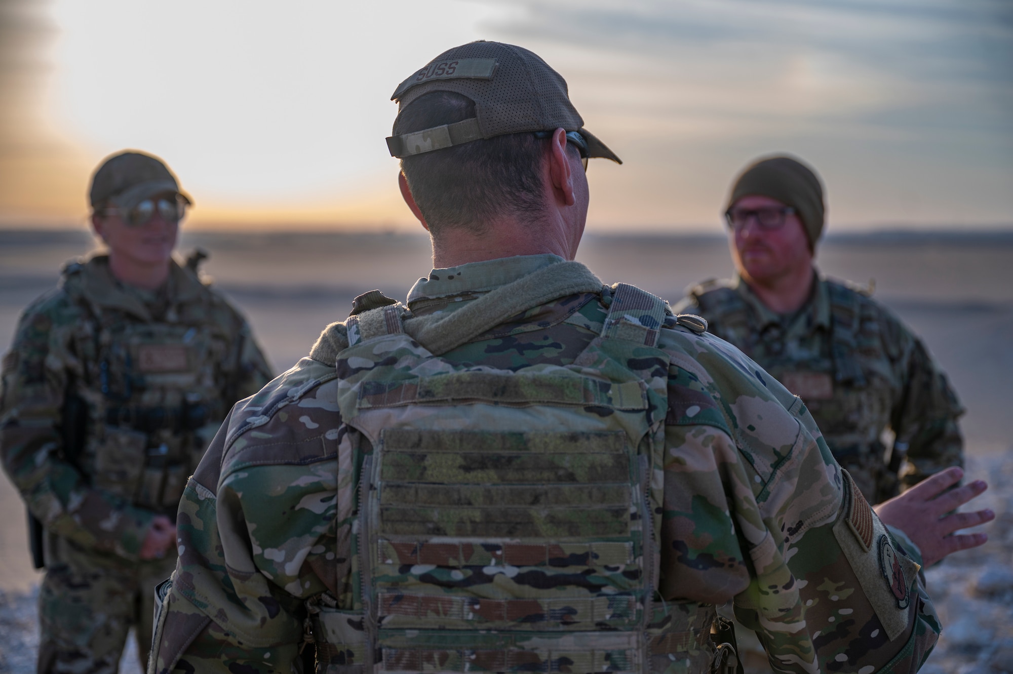 Security Forces members from the 386 ESFS provide installation defense which includes routine base security checks within a five-kilometer radius extending outward from the perimeter of ASAB.