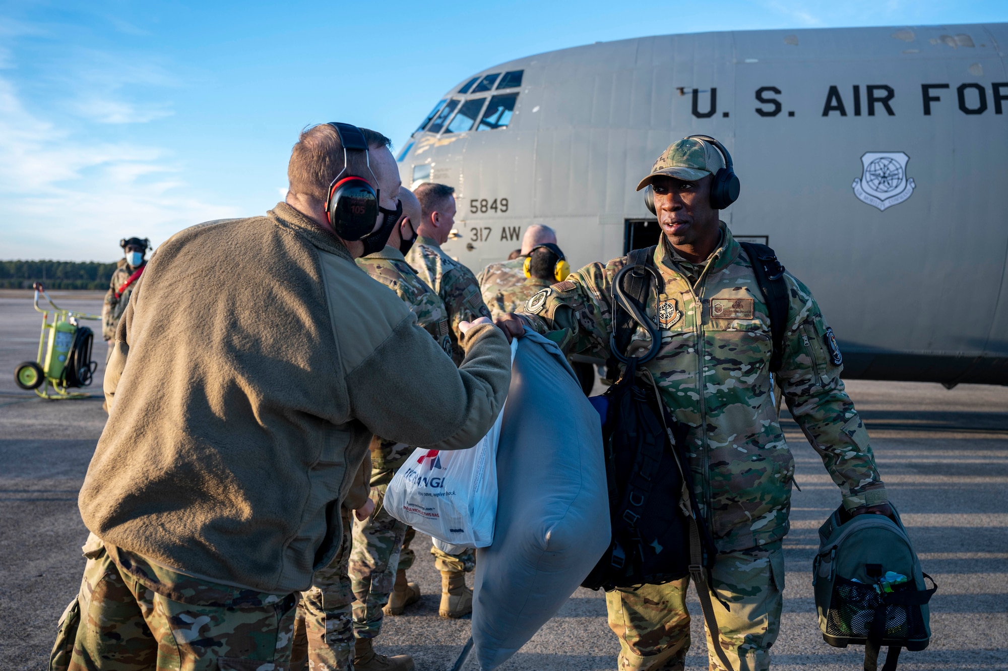 Installation leadership greets Airmen upon returning from deployment.