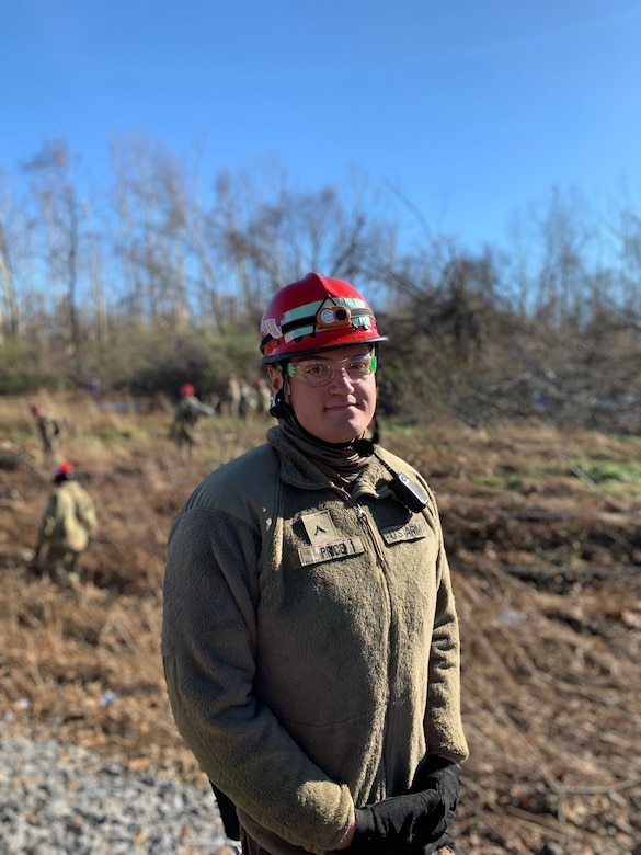 Army Guardsmen with the 301st Chemical Battalion and Air Guardsmen with the 123rd Airlift Wing continue search and rescue missions in Mayfield, Ky. on December 12th, 2021.

"I feel like extraction training has prepared me really well for a real world scenario like this," said Pvt. Tyler Price, 301st Chem. Co. "We have shown that we have a really good response time with people coming together from all over the state and they have all been able to get here quickly."