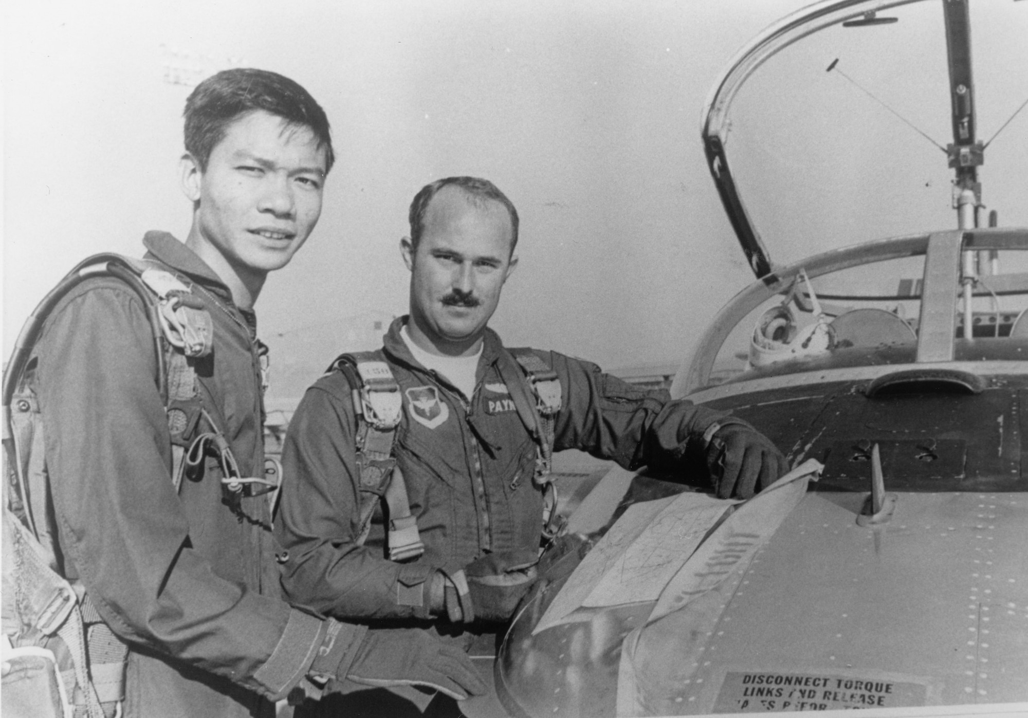 South Vietnamese student pilot and U.S. Air Force instructor