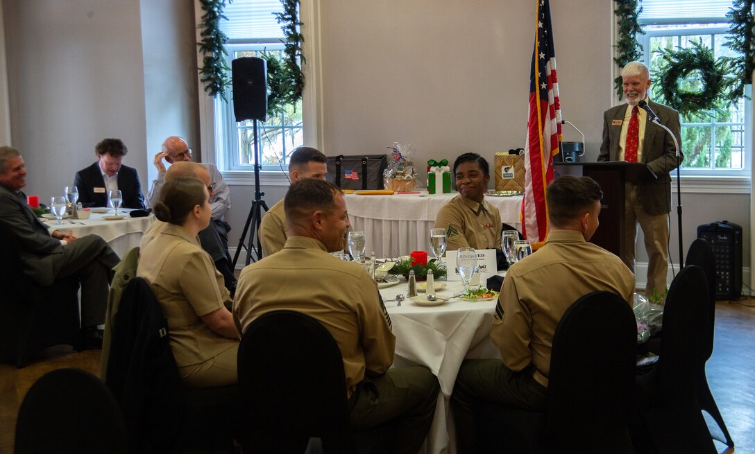 Bordes was honored as the Service Person of the Quarter due to her positive impact on the local community. She has dedicated more than 100 hours of volunteer service to local and non-local organizations. (U.S. Marine Corps photo by Lance Cpl. Jacob Bertram)