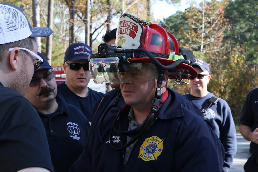 This was an opportunity for MCAS Cherry Point firefighters to receive training and allowed the company to test how their gear works in a real life scenario.