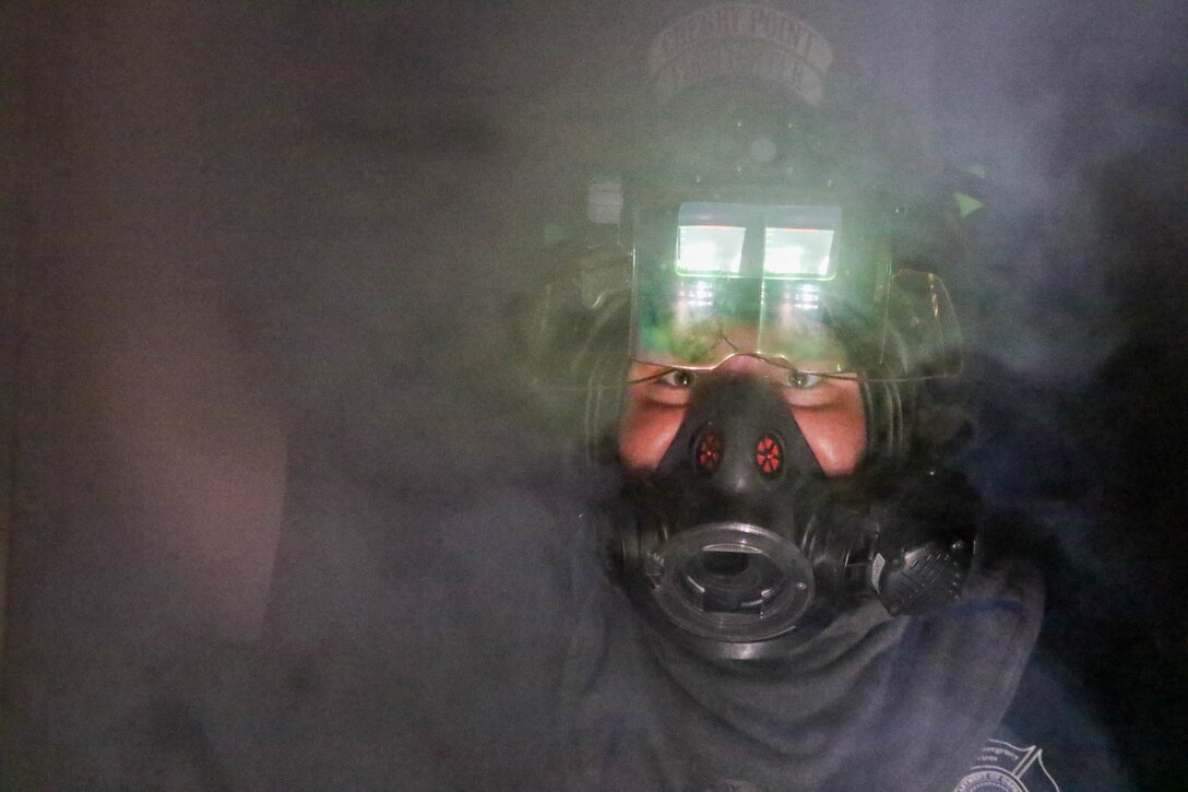This was an opportunity for MCAS Cherry Point firefighters to receive training and allowed the company to test how their gear works in a real life scenario.