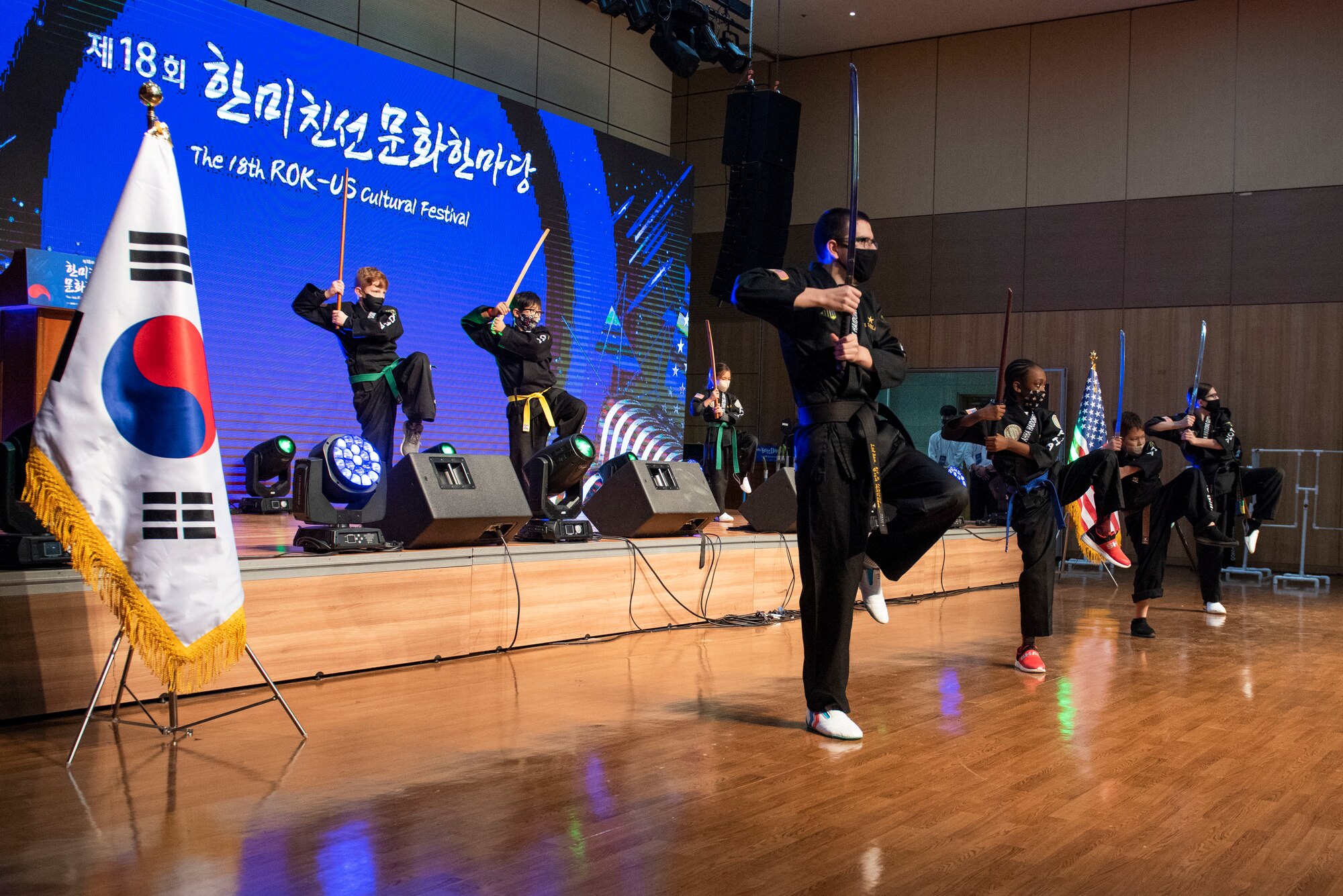 Osan Haidong Gumdo Academy performs a swordsmanship demonstration
