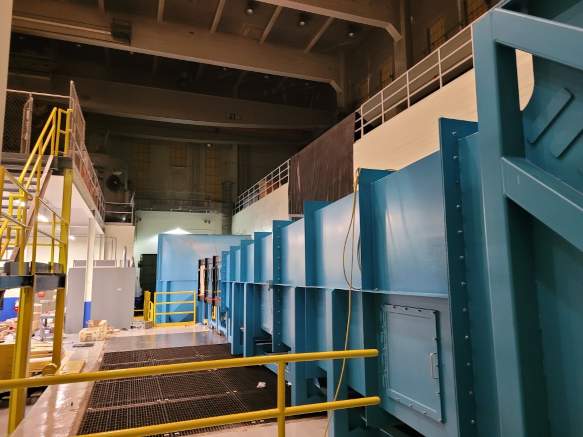 An Air Force Research Laboratory team from its Aerospace Systems Directorate developed and installed a new wind tunnel facility at Wright-Patterson Air Force Base as shown in this, Dec. 14, 2021 photo. This wind tunnel will serve as a premiere test site to further innovative research for the AFRL. (Courtesy photo)