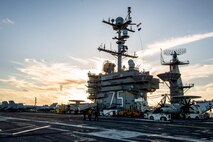 211211-N-YP095-1018 ATLANTIC OCEAN (Dec. 11, 2021) The Nimitz-class aircraft carrier USS Harry S. Truman (CVN 75) transits the Atlantic Ocean, Dec. 11, 2021. The Harry S. Truman Carrier Strike Group is on a scheduled deployment in the U.S. Sixth Fleet area of operations in support of naval operations to maintain maritime stability and security, and defend U.S., allied and partner interests in Europe and Africa. (U.S. Navy Photo by Mass Communication Specialist Seaman Abbigail Beardsley)