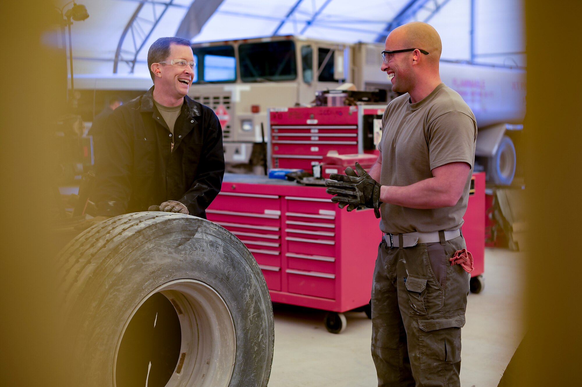 332nd AEW leaders routinely visit units on base to connect with Airmen and learn more about their jobs.