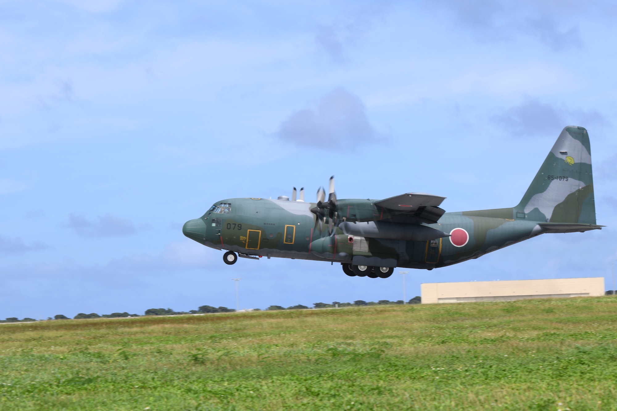 A Japan Air Self-Defense Force (Koku-Jieitai) C-130H Super Hercules assigned to the 401st Squadron takes off at Andersen Air Force Base, Guam, Dec. 2, 2021, for the 70th Anniversary of Operation Christmas Drop. OCD is the Department of Defense’s longest-running humanitarian aid and disaster relief training mission and provides relief to more than 55 islands throughout the Pacific. Operations such as OCD provide the U.S. and its partners the opportunity to enhance joint operational capabilities and maintain preparedness for real-world emergencies. (U.S. Air Force photo by Tech. Sgt. Joshua Edwards)