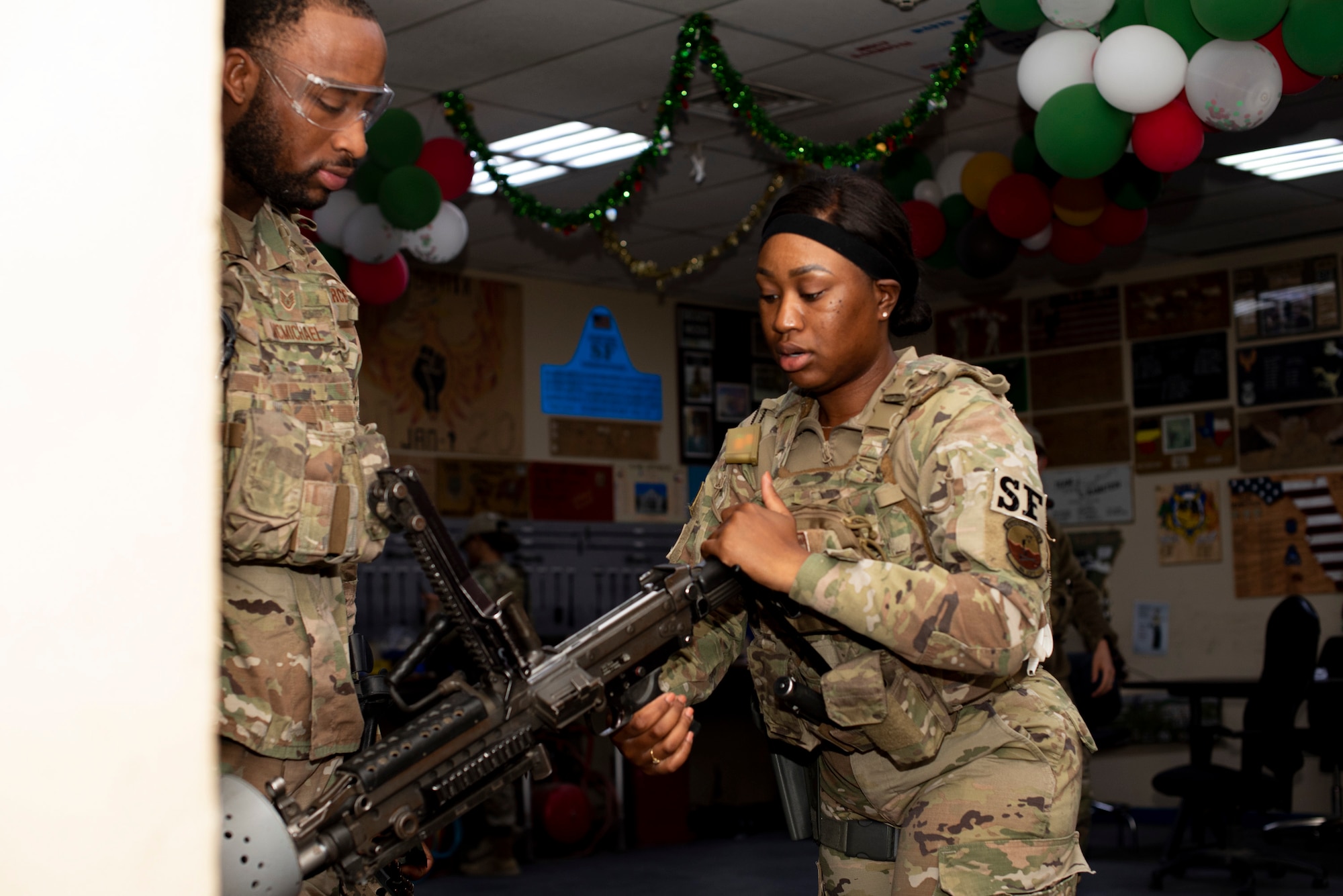 386th ESFS conducts guard mount