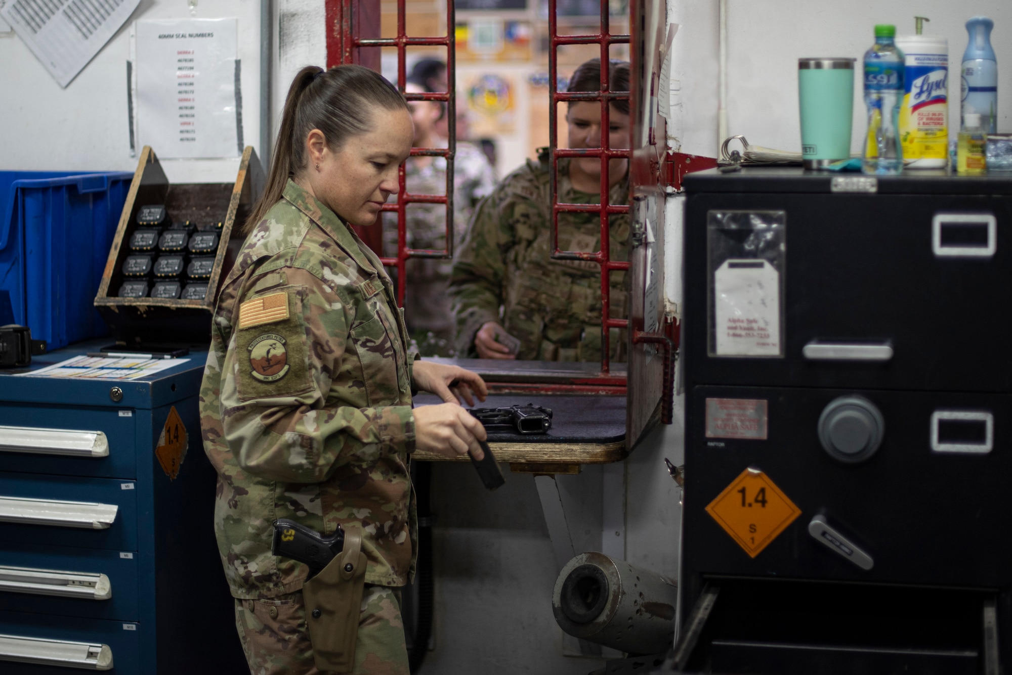 386th ESFS conducts guard mount