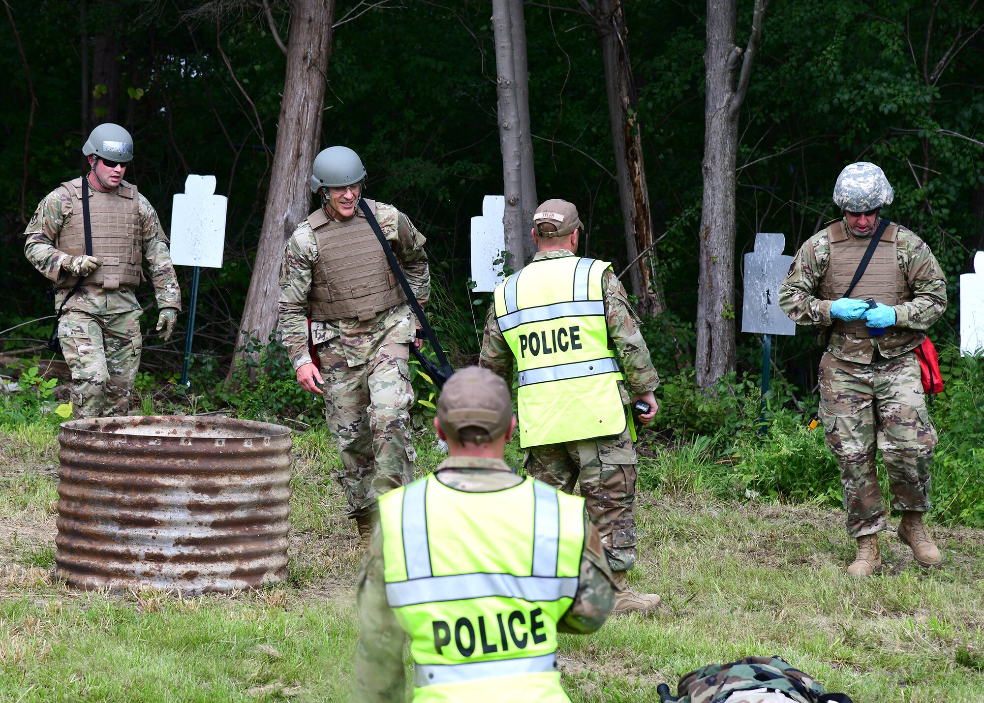Members of the 105th Airlift Wing participate in a Wing Readiness Course at Stewart Air National Guard Base, N.Y. September 11, 2021. (U.S. Air Force photo by Tech. Sgt. Patrick Espeut)