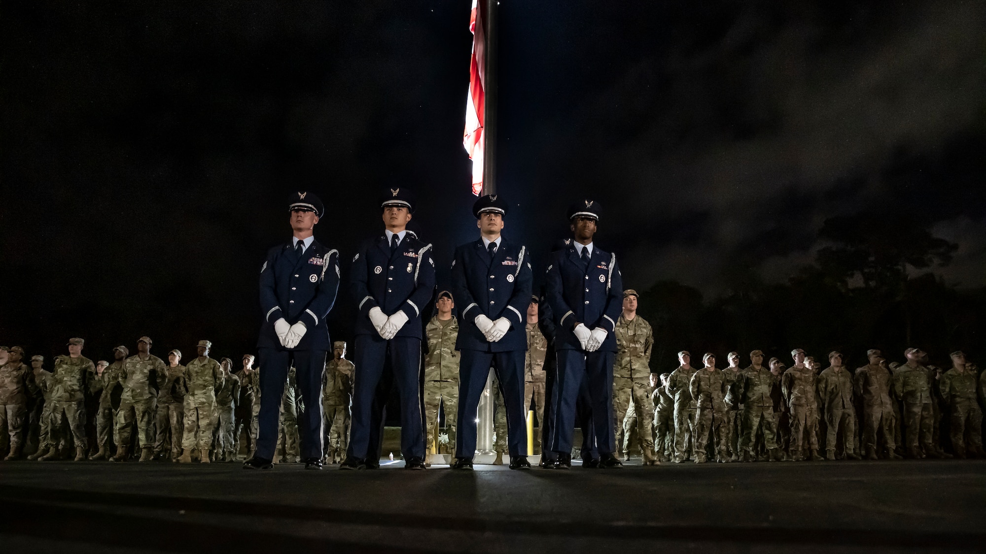 Photo of Airmen standing in formation