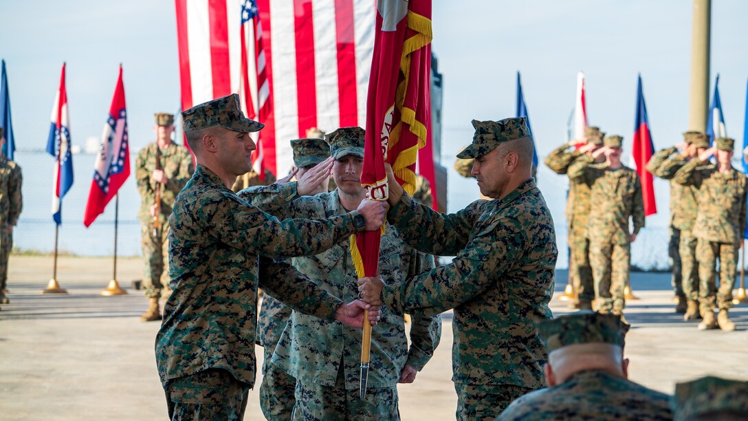 Lt. Col. Alexis Santiago relinquished command of 4th Assault Amphibian Battalion (AAV) in a change of command ceremony on Dec. 4, 2021 in Tampa, Florida. Santiago was assigned to Headquarters and Support Company, 4th Amphibious Assault Battalion in 1994 and served the majority of his 29 year career in Tampa, Florida.