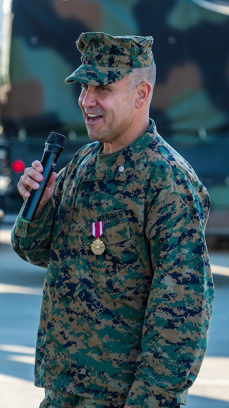Lt. Col. Alexis Santiago relinquished command of 4th Assault Amphibian Battalion (AAV) in a change of command ceremony on Dec. 4, 2021 in Tampa, Florida. Santiago was assigned to Headquarters and Support Company, 4th Amphibious Assault Battalion in 1994 and served the majority of his 29 year career in Tampa, Florida.