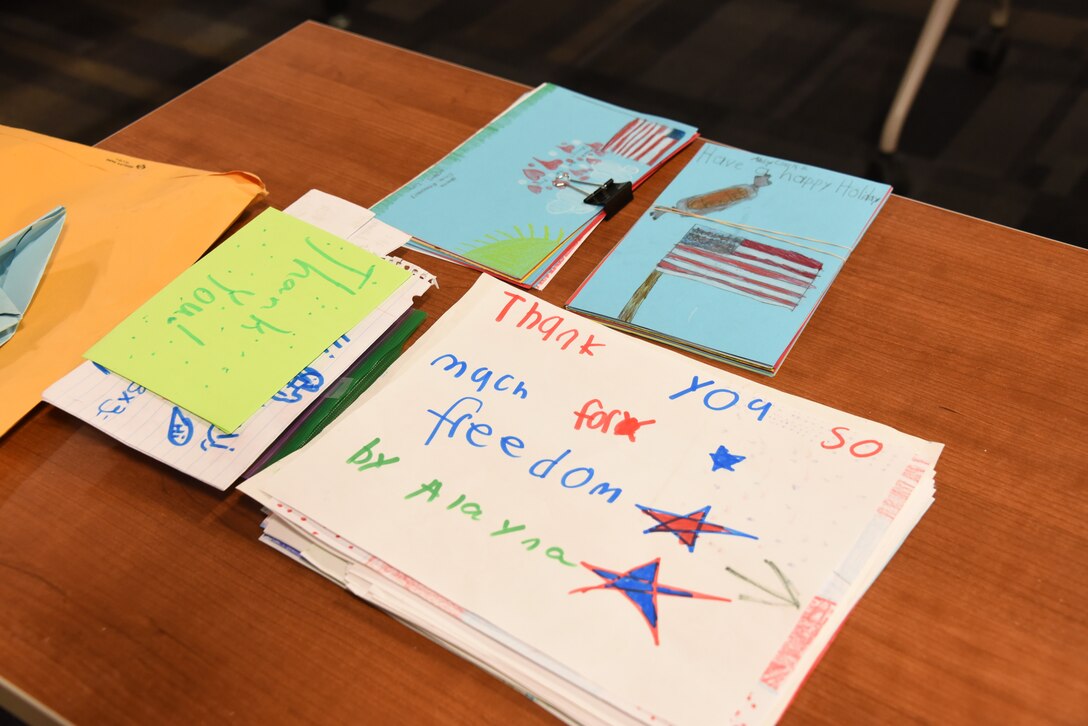 Iowa Air Guard members assemble care packages for family members
