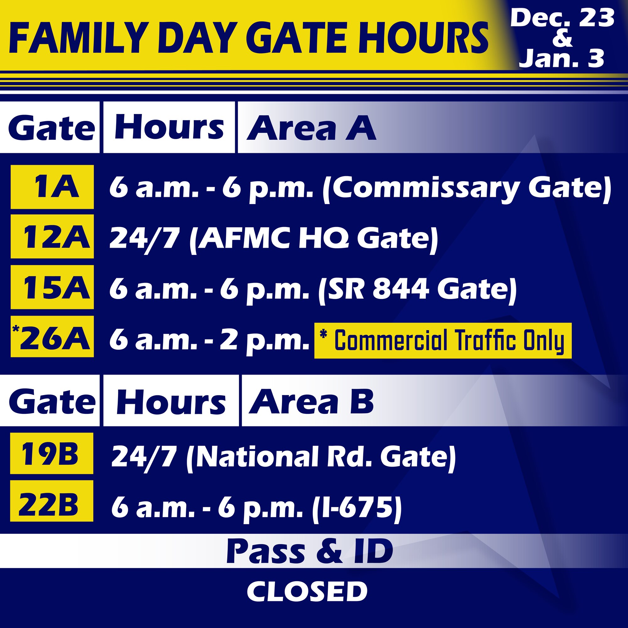 Family Day Gate Hours