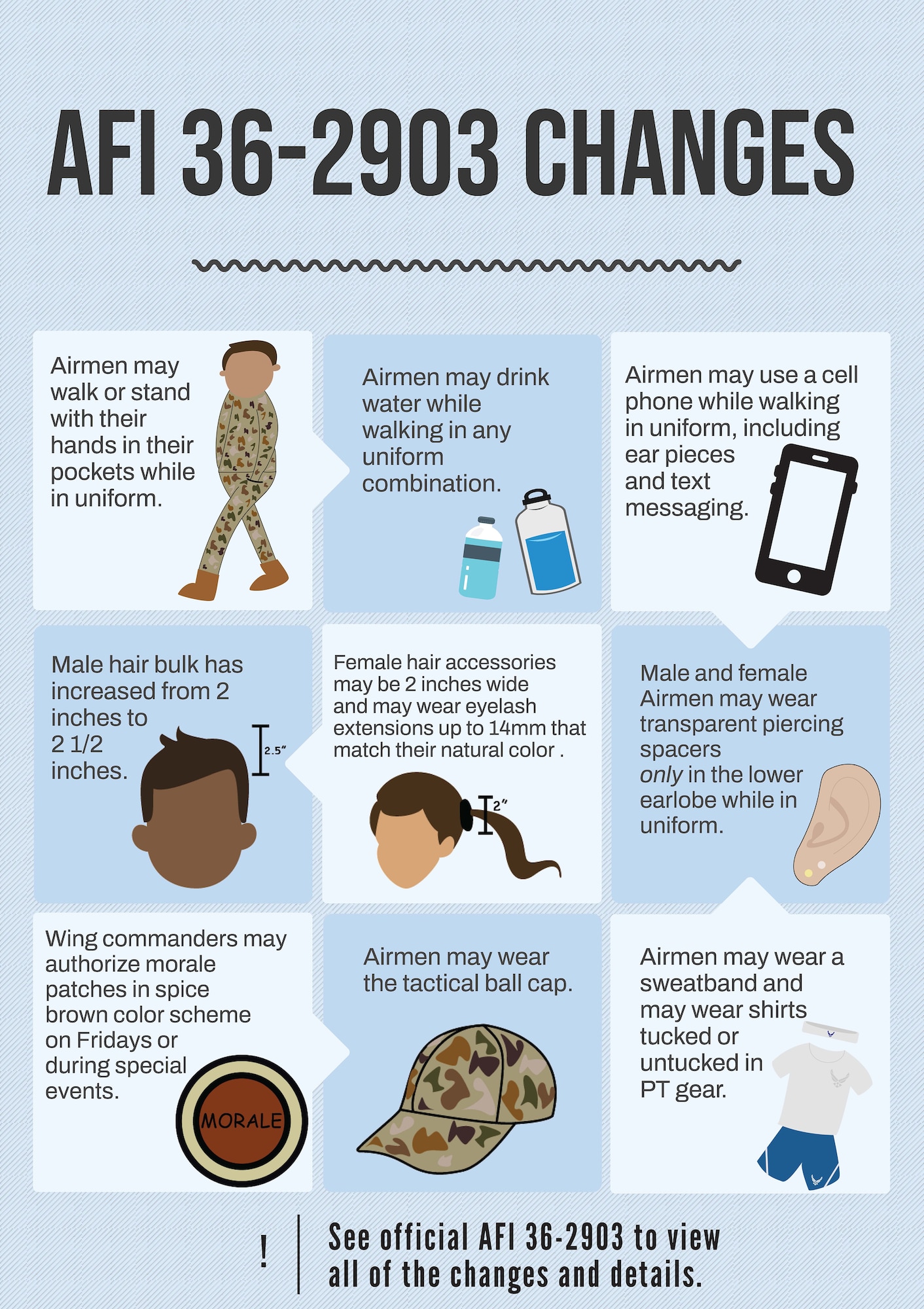 graphic outlining uniform and grooming standards.