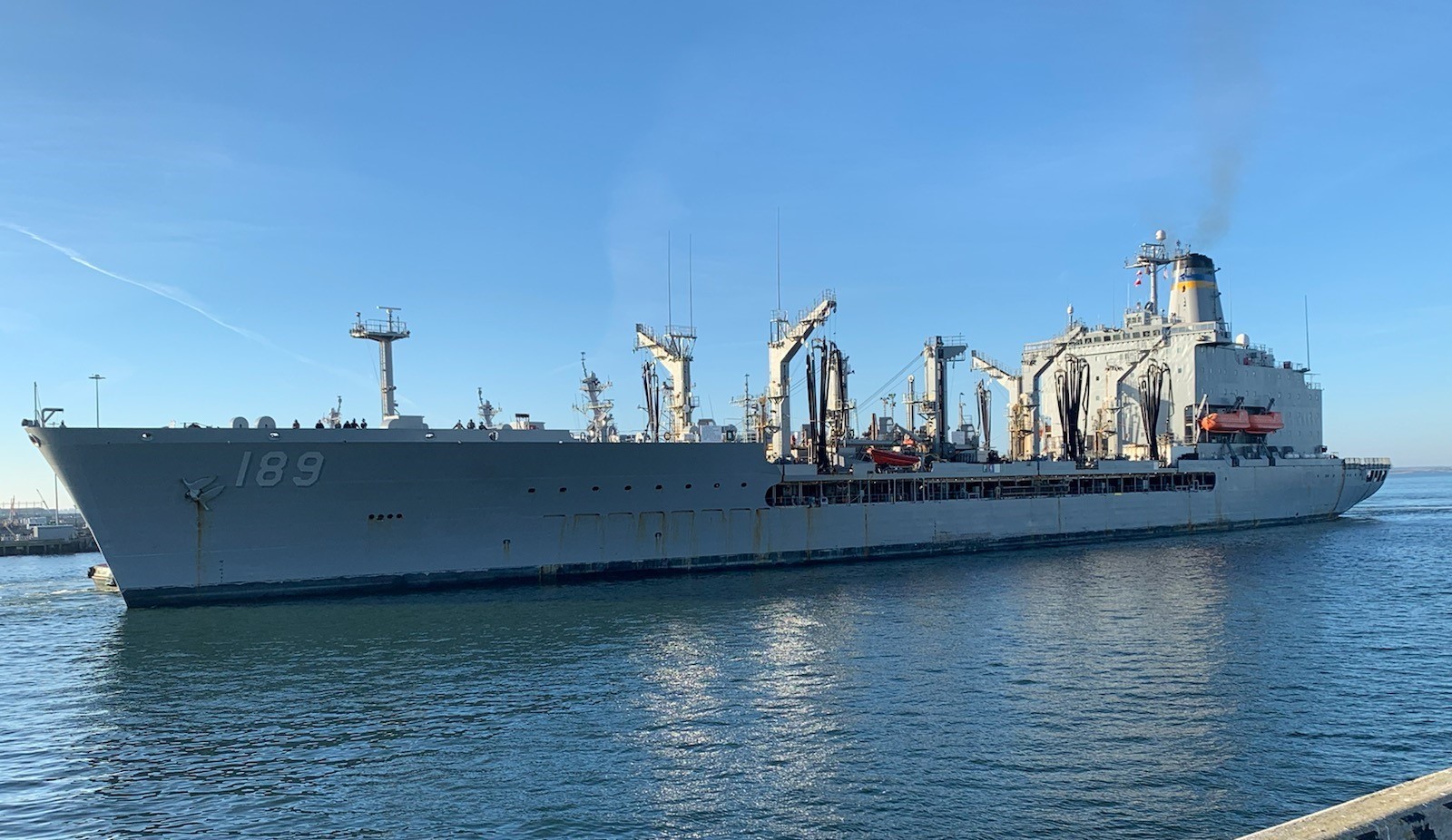 USNS John Lenthall (T-AO 189) returns to Naval Station Norfolk December 16, after completing a five-month deployment overseas.