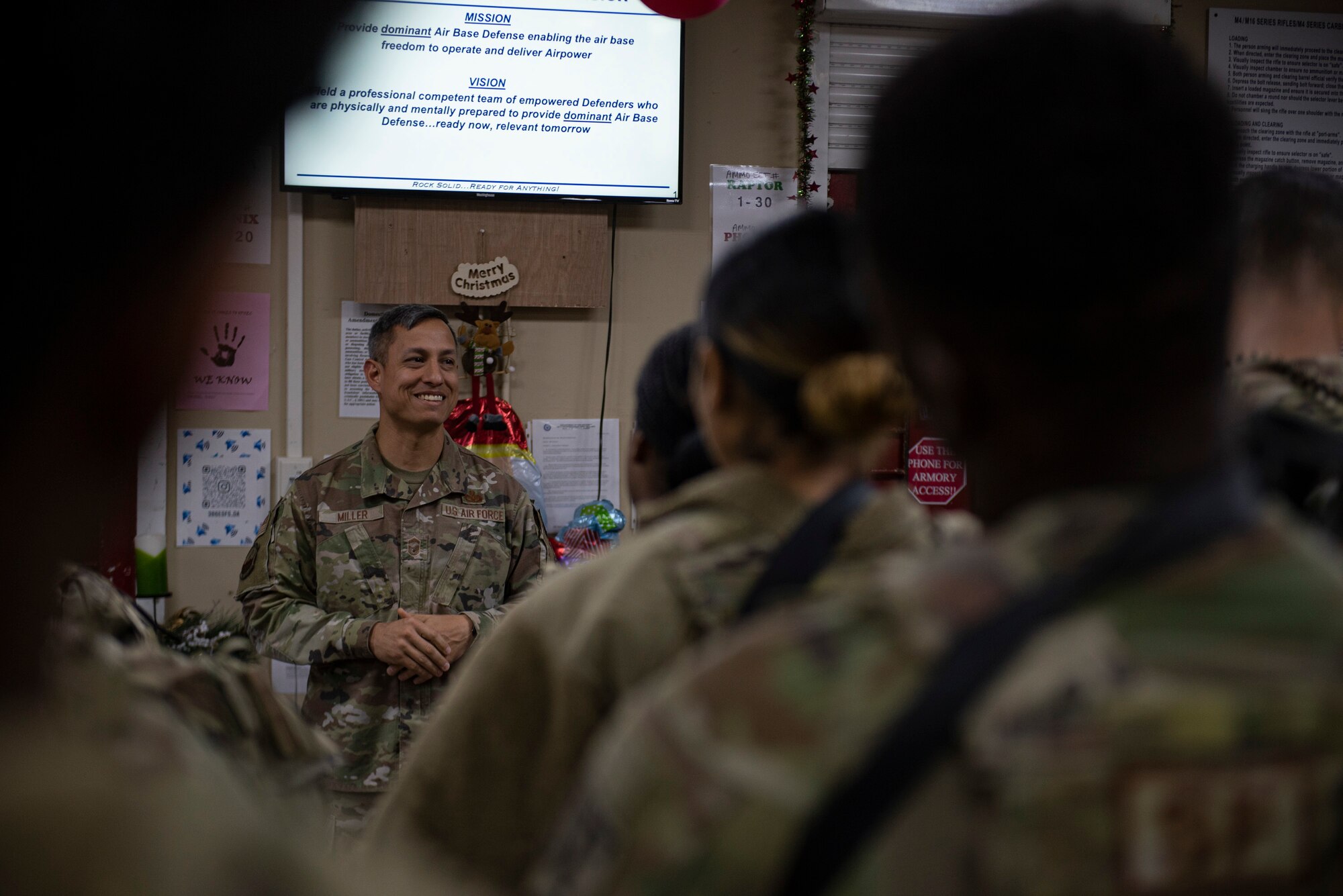 386th ESFS conducts guard mount