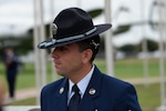 TSgt Figueroa at the MTI Monument at JBSA-Lackland