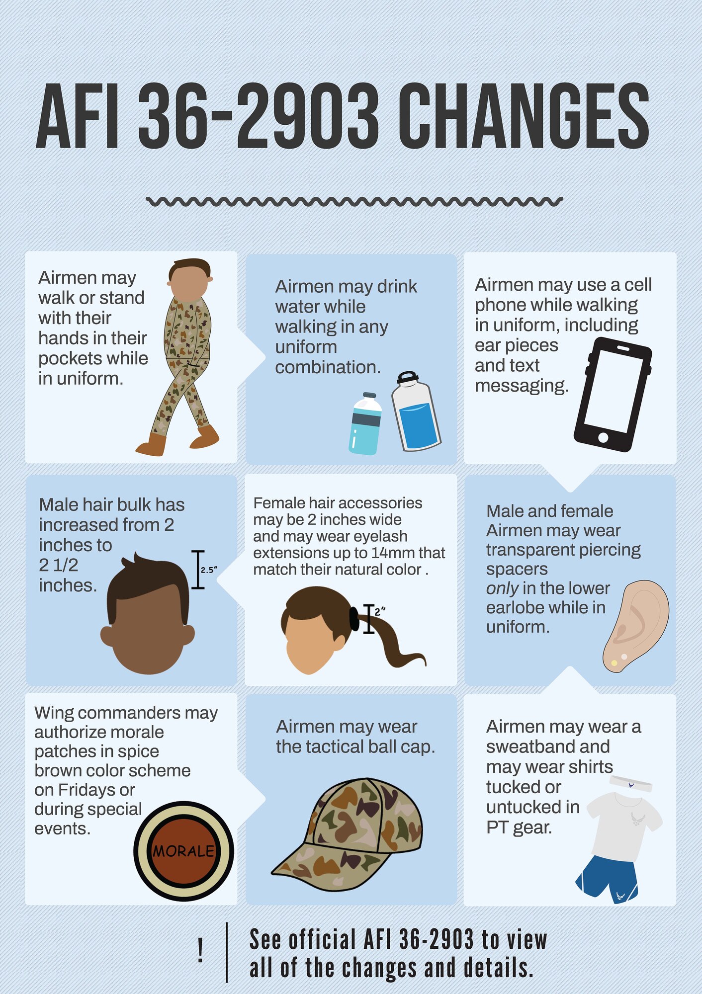 graphic outlining uniform and grooming standards.