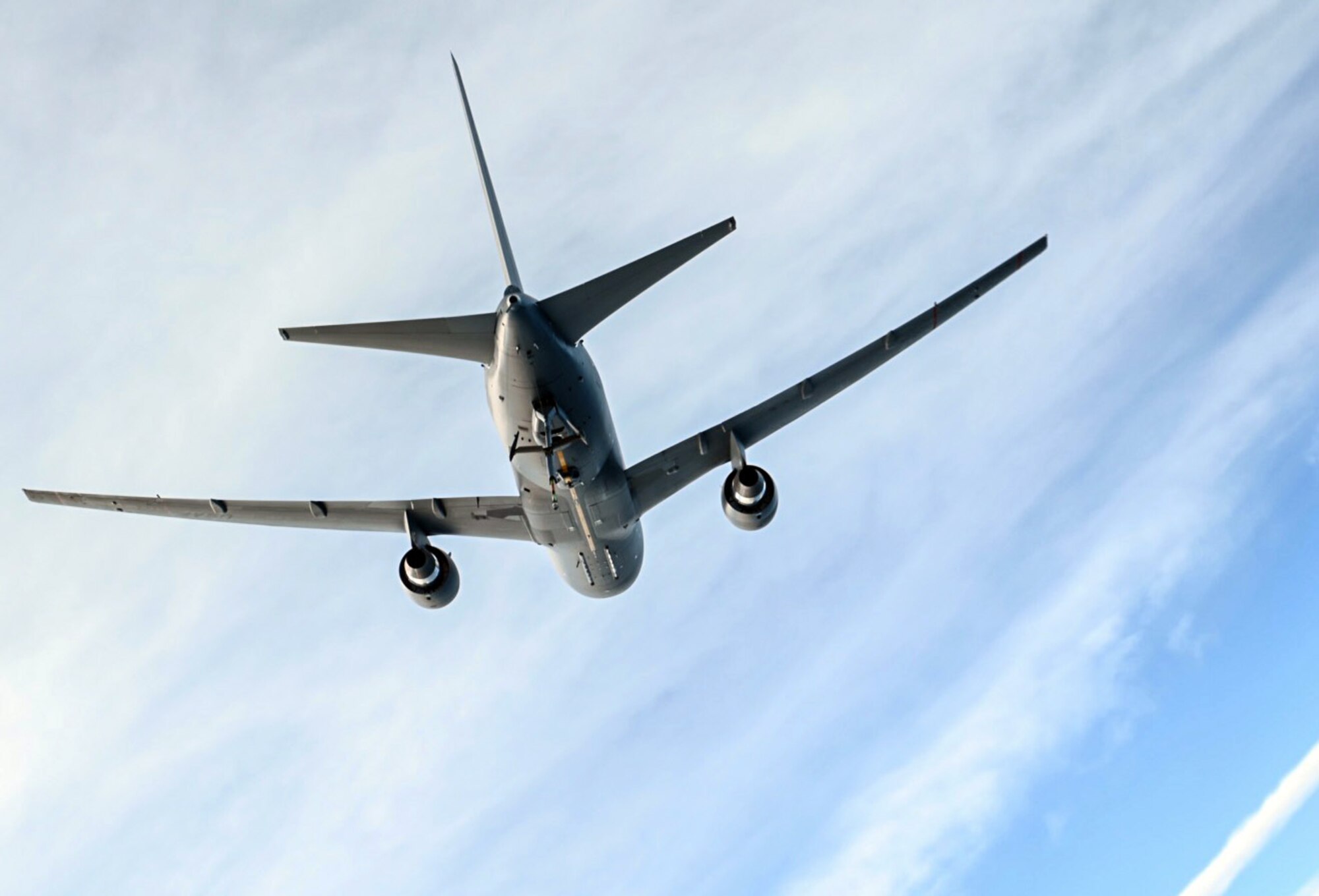 A KC-46 Pegasus prepares for air refueling