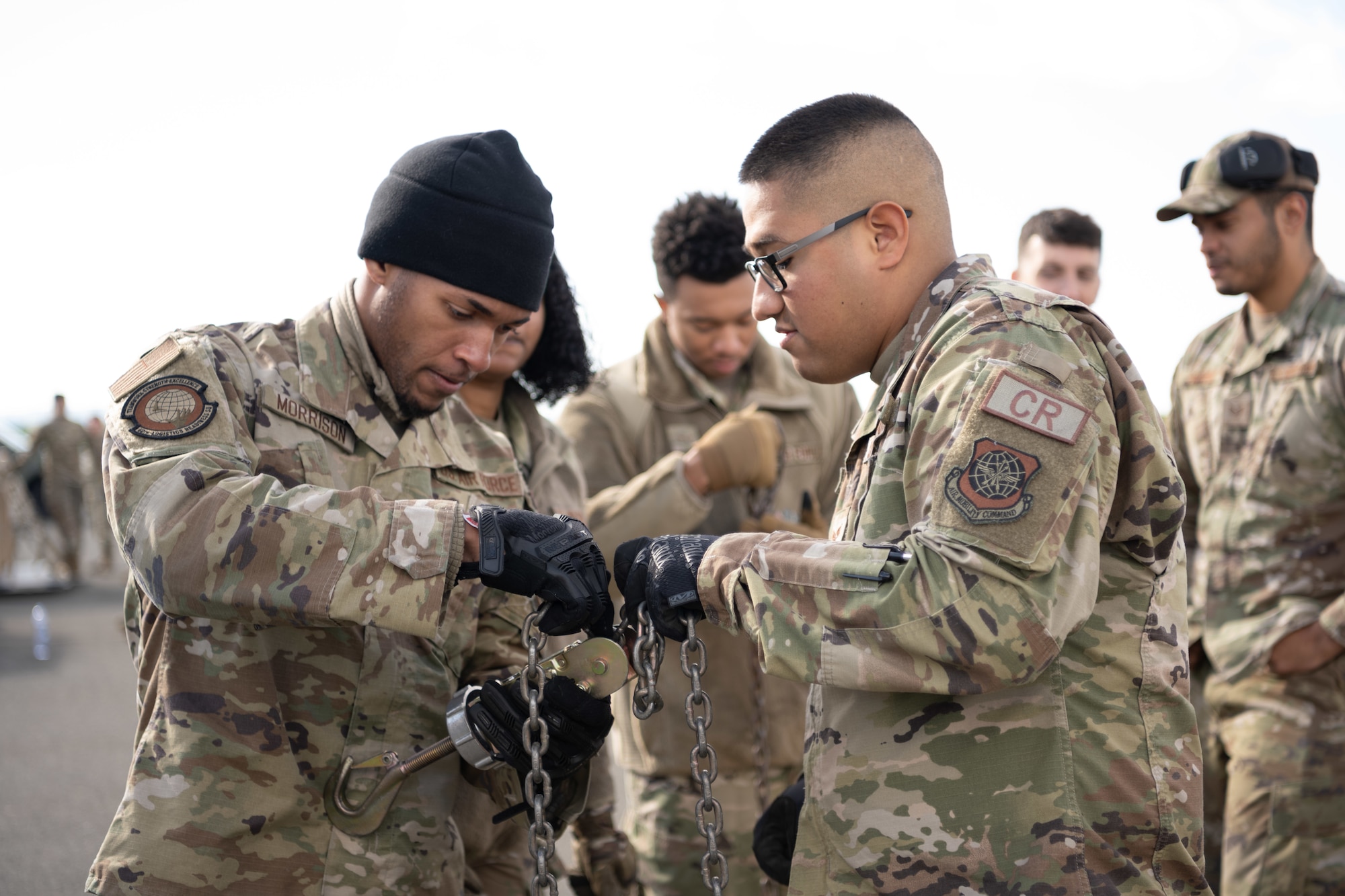 Photos of MCA training - is focused on enhancing Airmen’s proficiencies, learning and performing duties that are outside their daily job responsibilities, making them ready and adaptable to different work environments