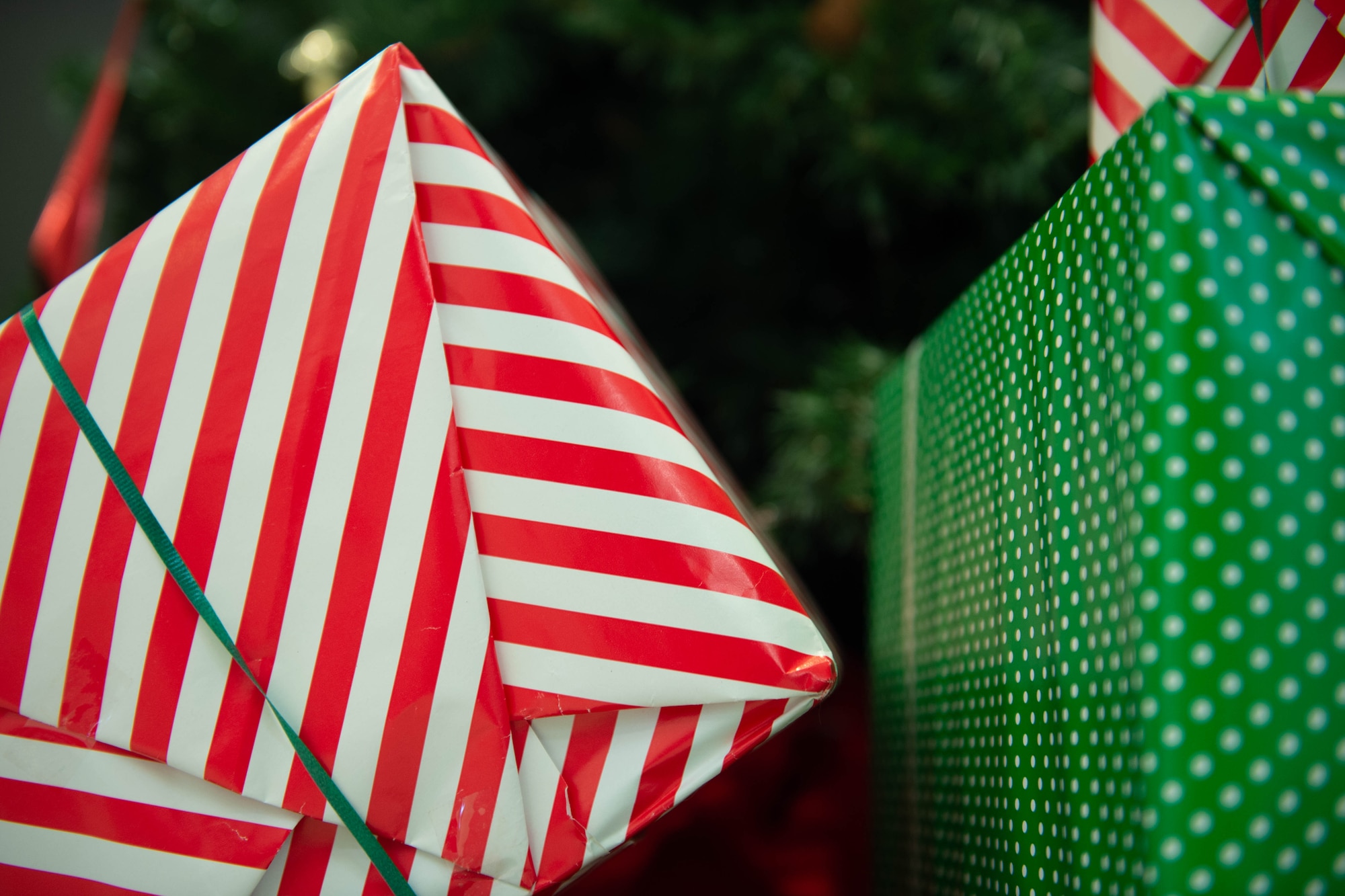 A photo of holiday gifts.