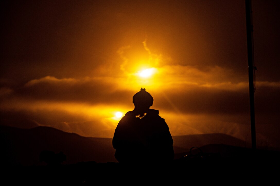 U.S. Marine Corps 2nd Lt. Evan Blaskowski, an infantry officer with Kilo Company, 3rd Battalion, 1st Marine Regiment, 1st Marine Division, observes a target during Exercise Steel Knight 22 at Marine Corps Base Camp Pendleton, Calif., Dec. 8, 2021. SK-22 is a 1st MARDIV-led annual training exercise which enables the Navy-Marine Corps team to operate in a realistic, combined-arms environment to enhance naval warfighting tactics, techniques and procedures.