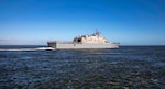 The Freedom-variant littoral combat ship USS Billings (LCS 15) departs Naval Station Mayport, Florida for the ship's second deployment.