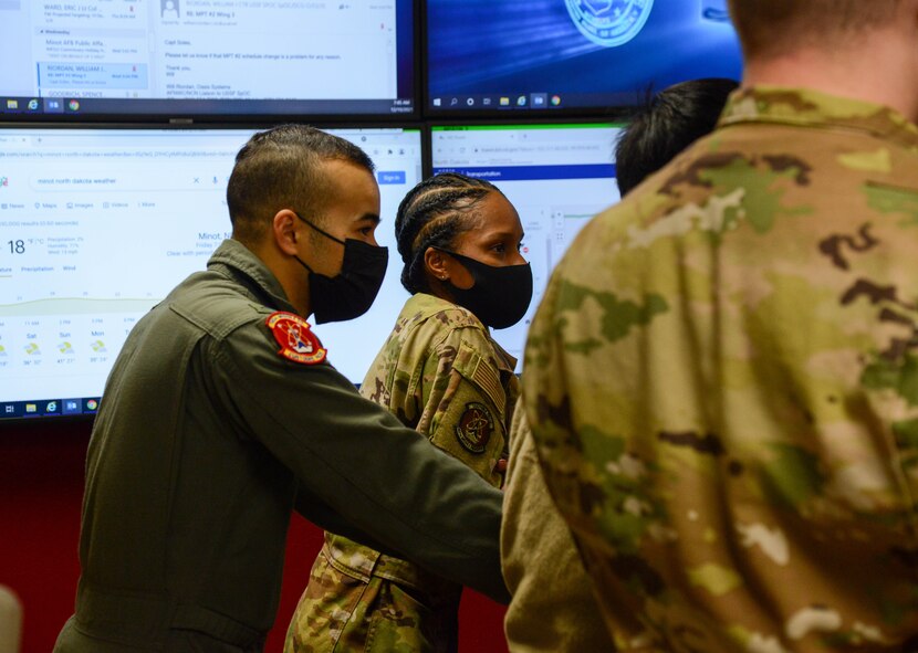 Missileers from the 91st Missile Wing performing their duties at Minot Air Force Base, N.D.