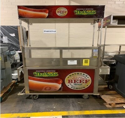 Nathan's hot dog cart.