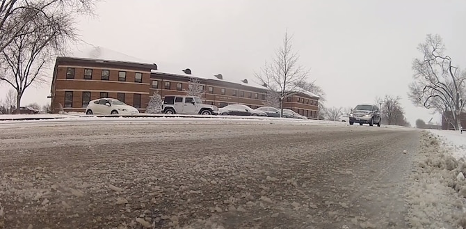 Wright-Patt building in the snow