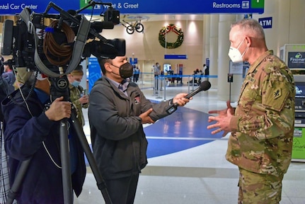 Soldiers depart for annual Holiday Block Leave on a busy Saturday