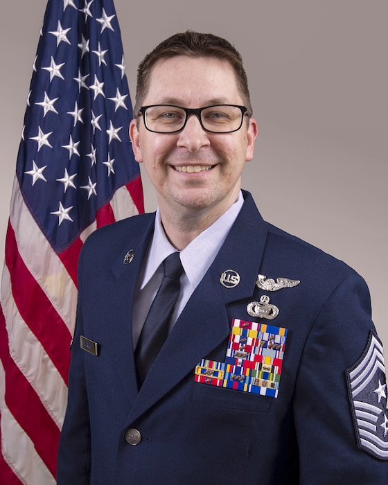 315th Airlift Wing Command Chief Master Sgt. John-Paul B. Burke.